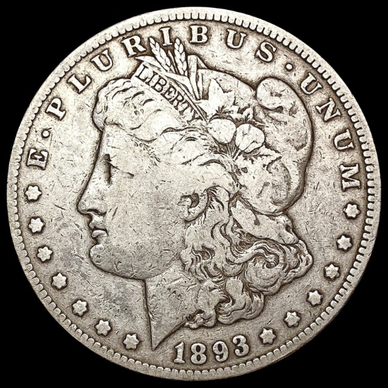1893-CC Morgan Silver Dollar LIGHTLY CIRCULATED