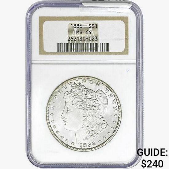 1886 Morgan Silver Dollar NGC MS64