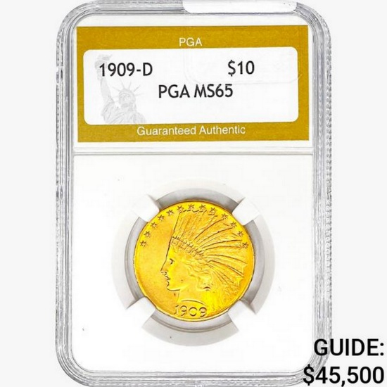 1909-D $10 Gold Eagle PGA MS65