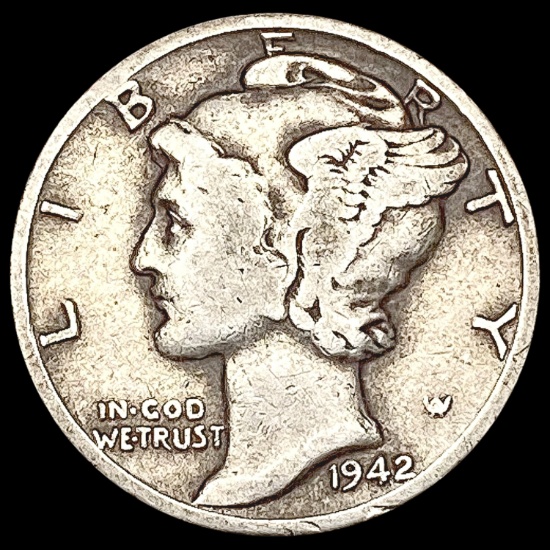1942/41 Mercury Dime LIGHTLY CIRCULATED
