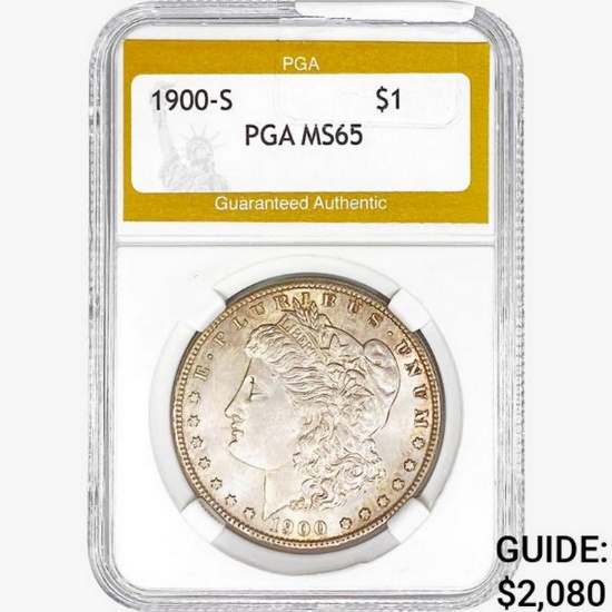 1900-S Morgan Silver Dollar PGA MS65