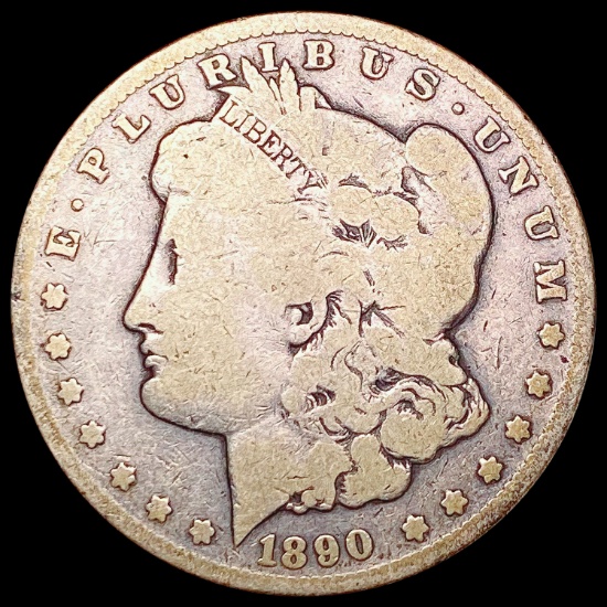 1890-CC Morgan Silver Dollar LIGHTLY CIRCULATED