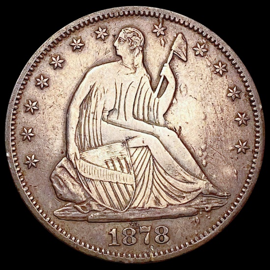 1878-CC Seated Liberty Half Dollar LIGHTLY CIRCULATED