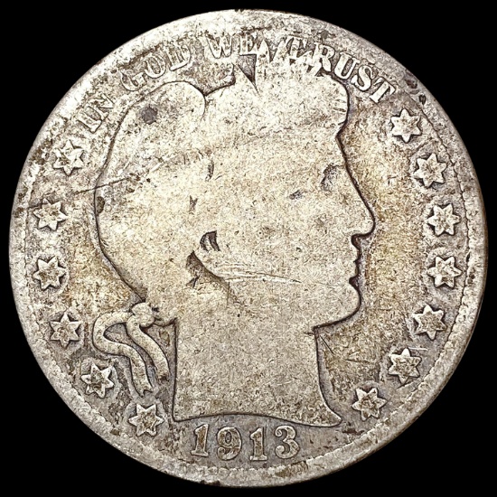 1913 Barber Half Dollar NICELY CIRCULATED