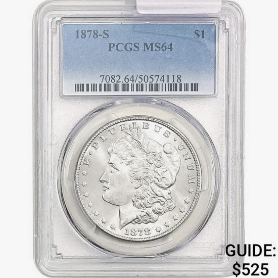 1878-S Morgan Silver Dollar PCGS MS64