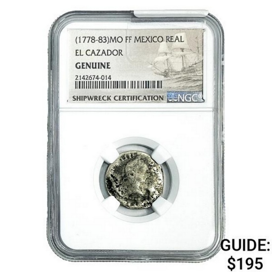[1778-83]Mo FF Mexico Real El Cazador NGC Genuine