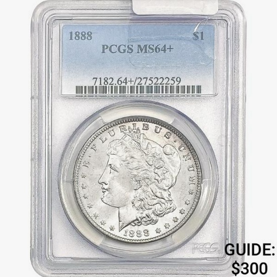 1888 Morgan Silver Dollar PCGS MS64+