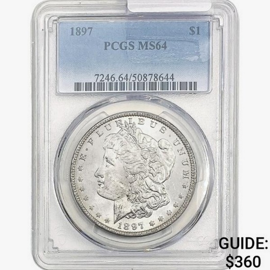 1897 Morgan Silver Dollar PCGS MS64