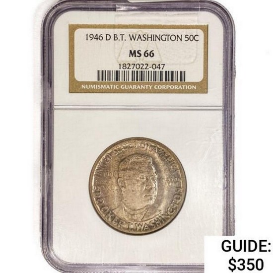 1946-D Booker T Half Dollar NGC MS66