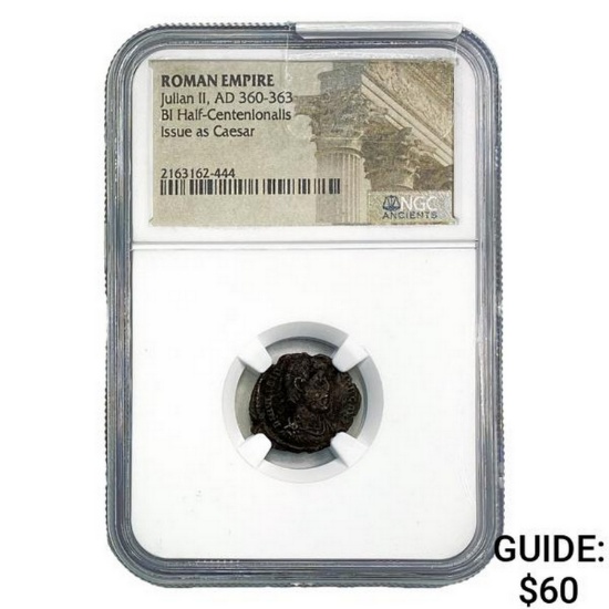 Roman Julian II, AD 360-363 BI Half-Centenionalis NGC