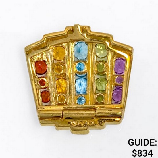 10K yg Birth Stone Pendant