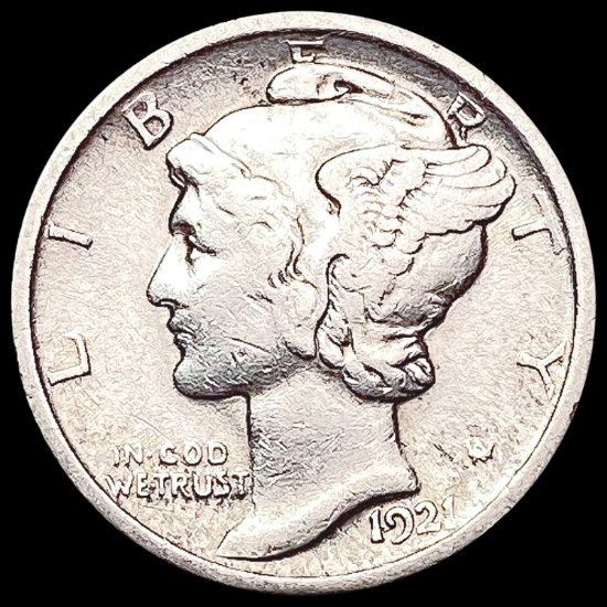 1921 Mercury Dime NEARLY UNCIRCULATED