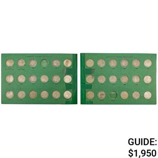 1883-1912 V Nickel Collection W/1886 [34 Coins]