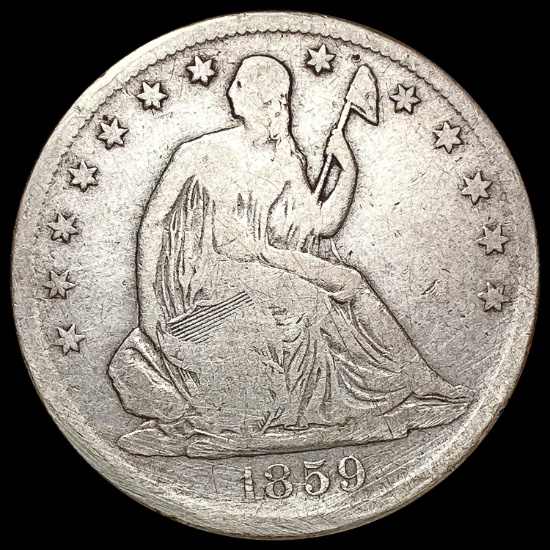 1859-S Seated Liberty Half Dollar LIGHTLY CIRCULATED