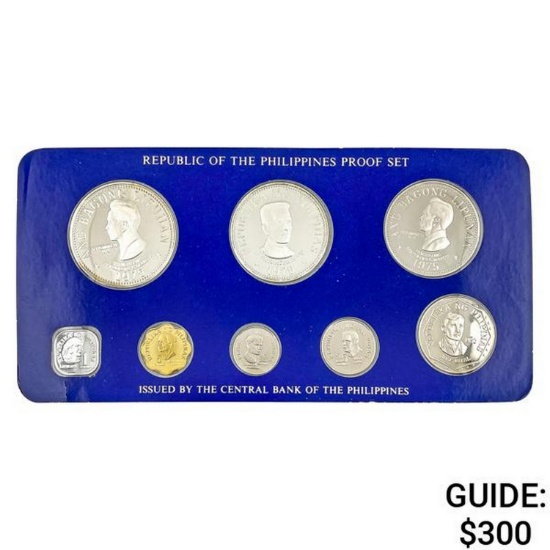 1975 Philippines Silver Proof Set [8 Coins]