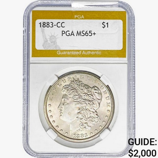 1883-CC Morgan Silver Dollar PGA MS65+