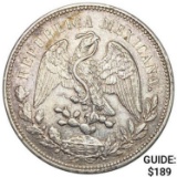 1908Mo GV Mexico Silver Peso CHOICE AU