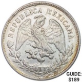 1902Zs FZ Mexico Silver Peso CHOICE AU