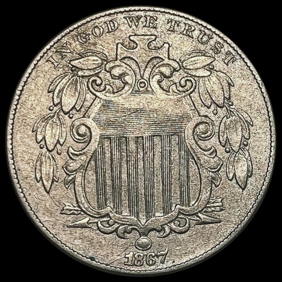 1867 Shield Nickel CLOSELY UNCIRCULATED