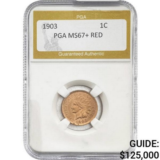 1903 Indian Head Cent PGA MS67+ RED
