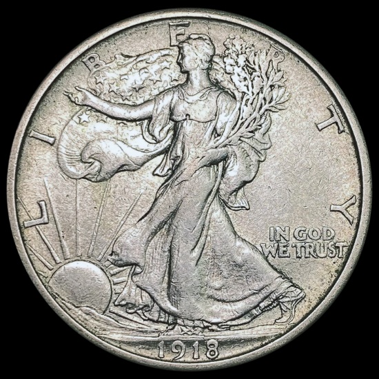 1918-S Walking Liberty Half Dollar CLOSELY UNCIRCULATED