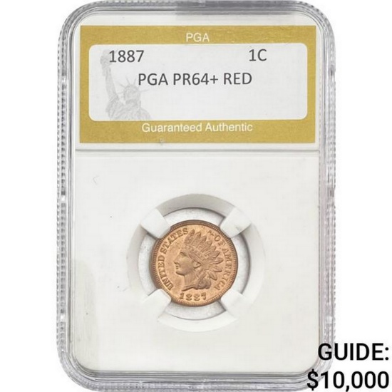 1887 Indian Head Cent PGA PR64+ RED
