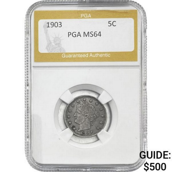 1903 Liberty Victory Nickel PGA MS64