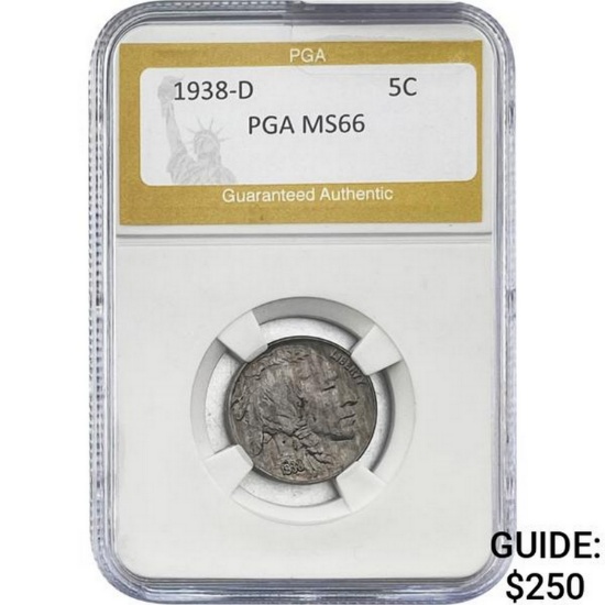 1938-D Buffalo Nickel PGA MS66