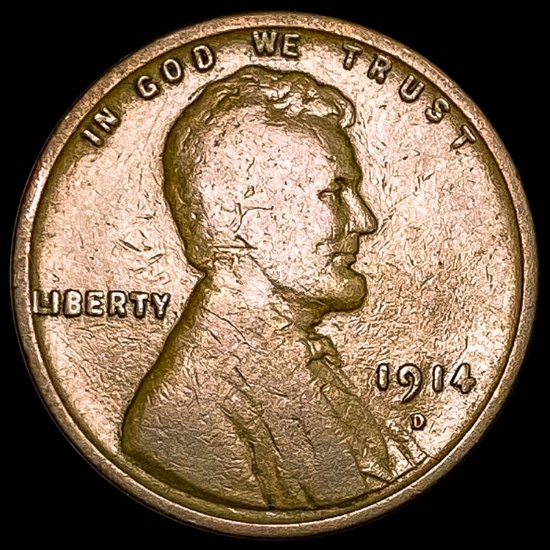 1914-D Wheat Cent LIGHTLY CIRCULATED