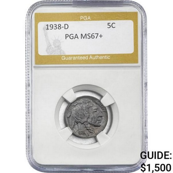 1938-D Buffalo Nickel PGA MS67+