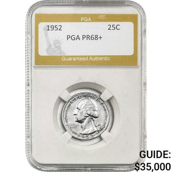 1952 Washington Silver Quarter PGA PR68+