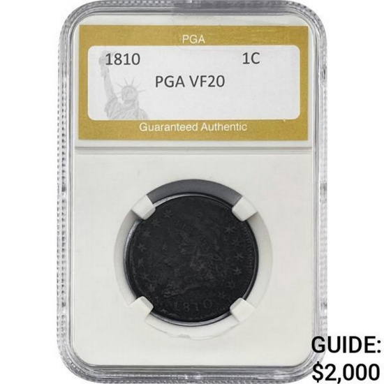 1810 Classic Head Large Cent PGA VF20