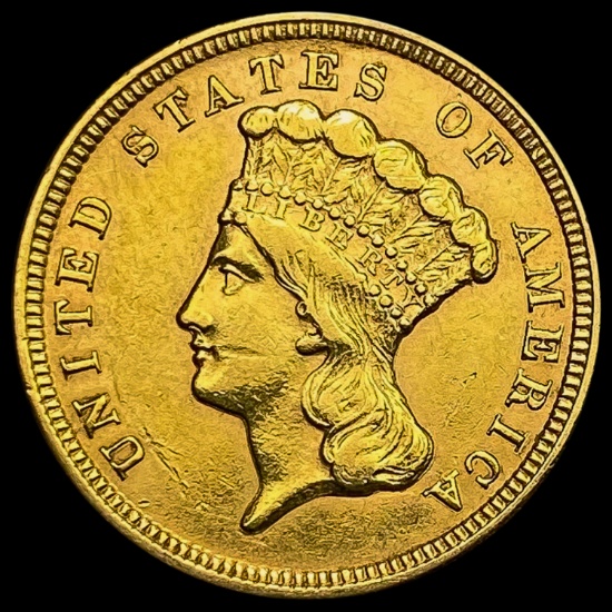 1854 $3 Gold Piece UNCIRCULATED