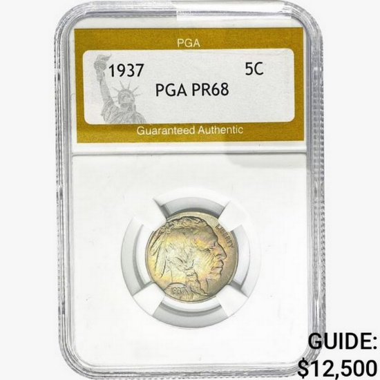 1937 Buffalo Nickel PGA PR68