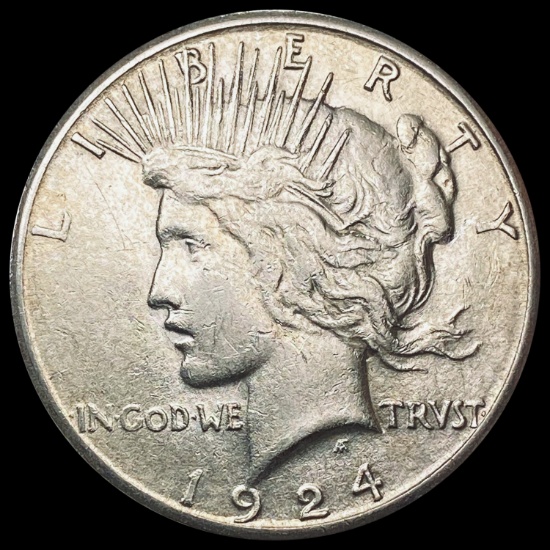 1924-S Silver Peace Dollar NEARLY UNCIRCULATED