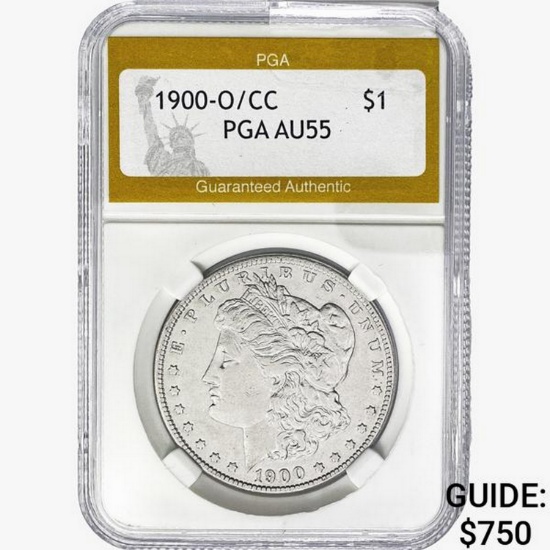 1900-O/CC Morgan Silver Dollar PGA AU55