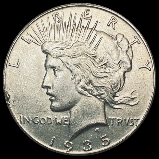 1935 Silver Peace Dollar NEARLY UNCIRCULATED