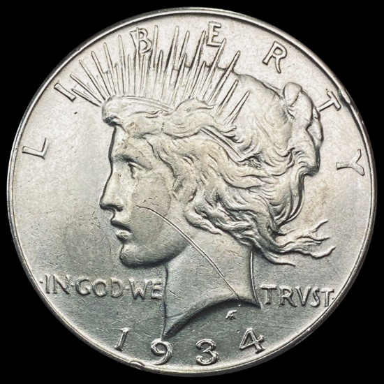 1934 Silver Peace Dollar NEARLY UNCIRCULATED
