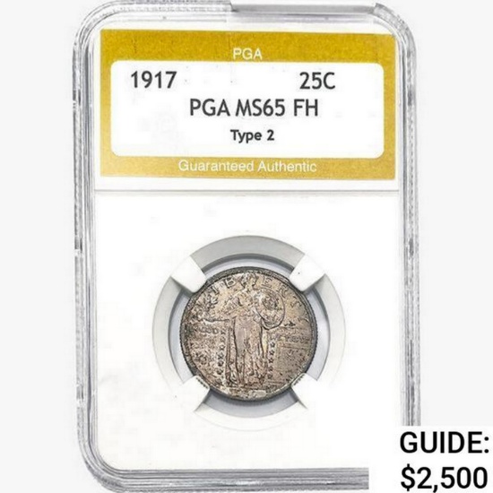 1917 Standing Liberty Quarter PGA MS65 FH Ty 2