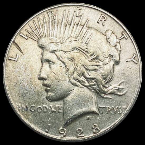 1928-S Silver Peace Dollar NEARLY UNCIRCULATED