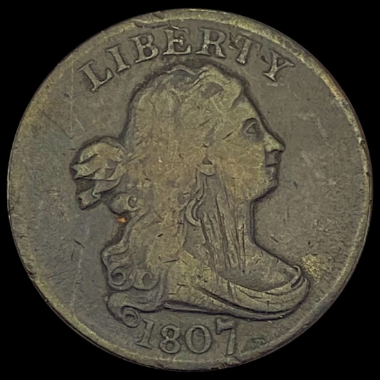 1807 Draped Bust Half Cent NICELY CIRCULATED