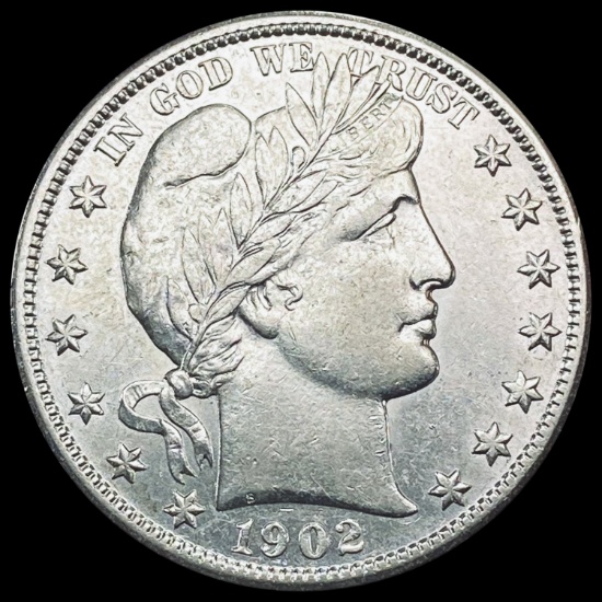 1902-S Barber Half Dollar CLOSELY UNCIRCULATED