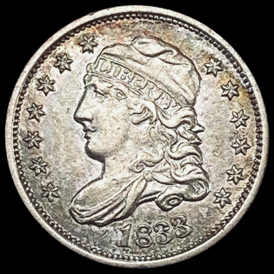 1833 Capped Bust Half Dime CLOSELY UNCIRCULATED