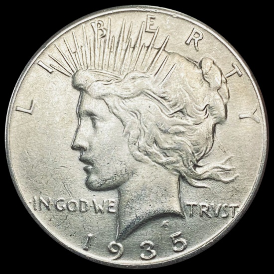 1935 Silver Peace Dollar NEARLY UNCIRCULATED