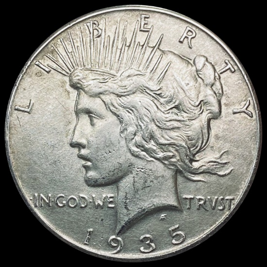1935 Silver Peace Dollar NEARLY UNCIRCULATED