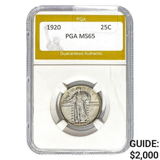1920 Standing Liberty Quarter PGA MS65