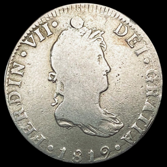 1819Mo JJ MEXICO 2 Reales NICELY CIRCULATED