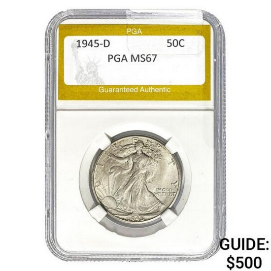 1945-D Walking Liberty Half Dollar PGA M