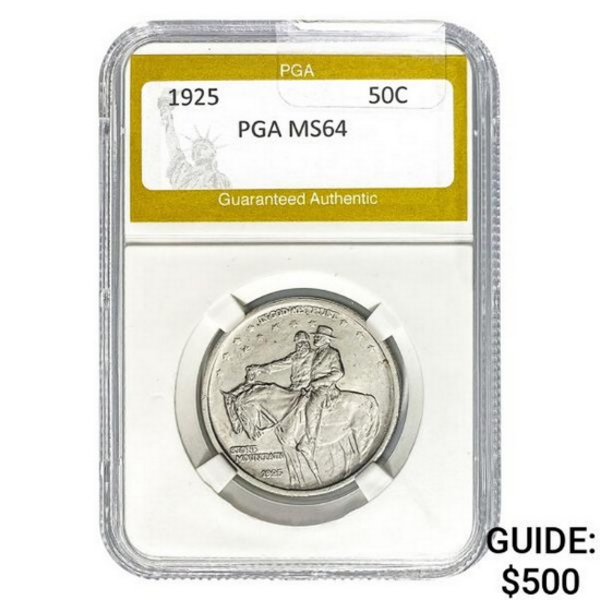 1925 Stone Mountain Half Dollar PGA MS64