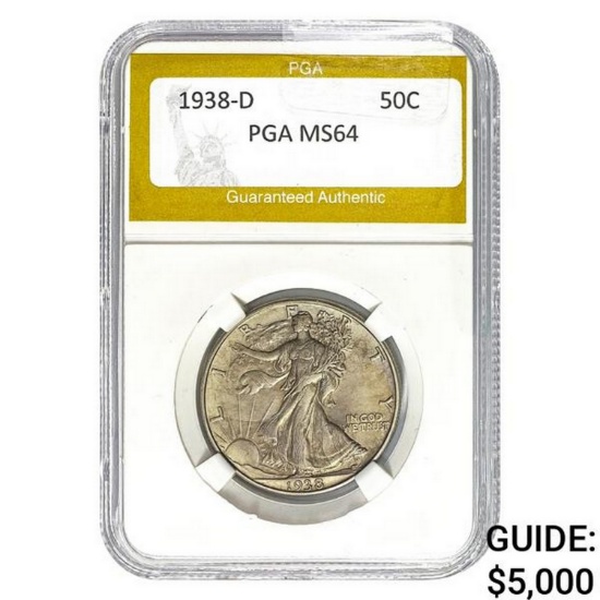 1938-D Walking Liberty Half Dollar PGA M